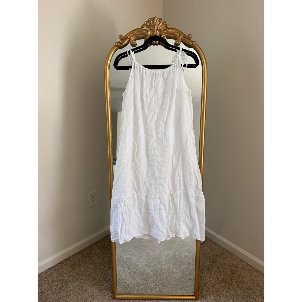 NWT Francesca Bettini Italy Linen White Dress - Picture 7 of 9